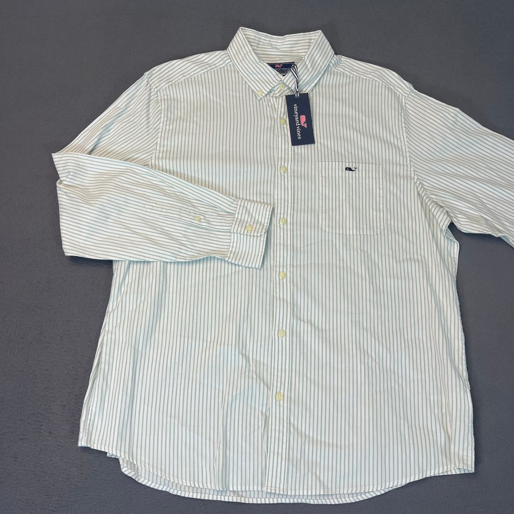 Vineyard Vines Men XL Classic Fit Tucker Shirt Pinstripe Button Down Stretch NWT